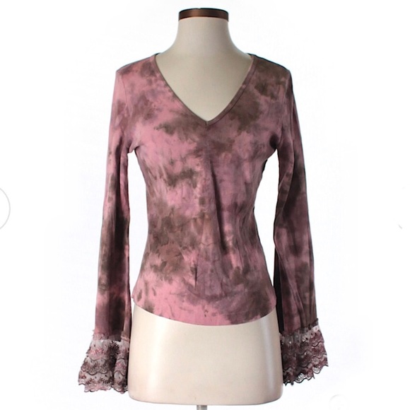 Languge Los Angeles Tops - Embellished bell sleeve top, M